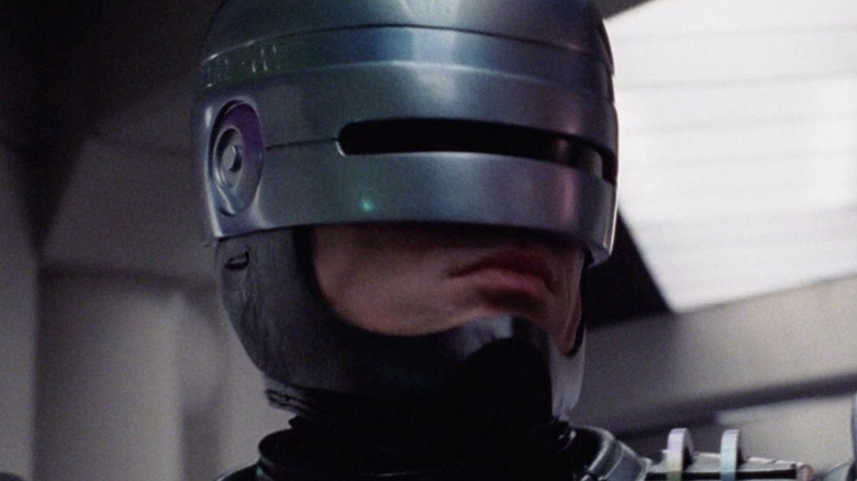 Robocop looking sternly