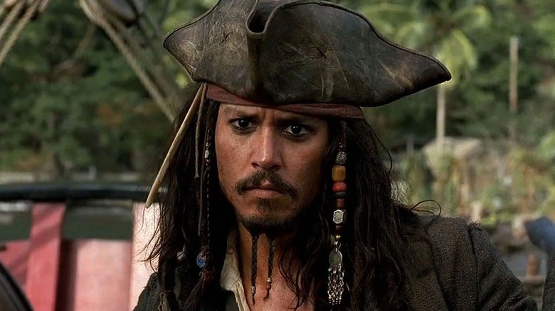 Jack Sparrow looks alarmed
