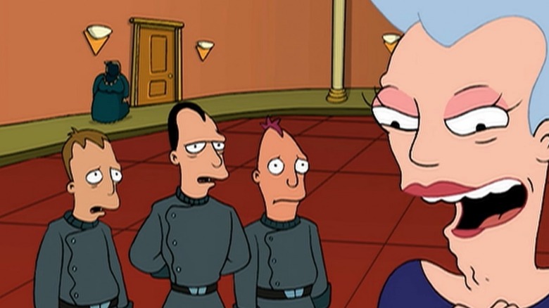 Carol Miller aka Mom and her boys in Futurama