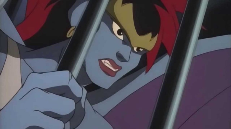 Demona behind bars in Gargoyles