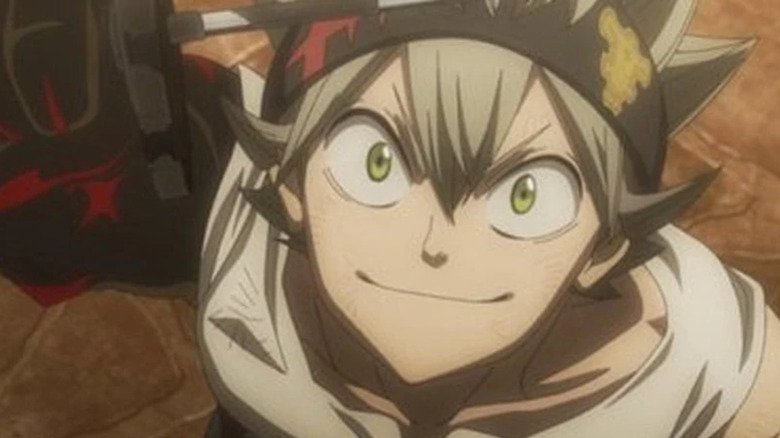 Asta raising fist