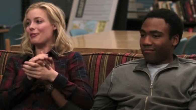 Britta and Troy on the couch