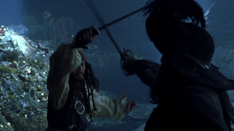 Jack Sparrow and Captain Barbossa