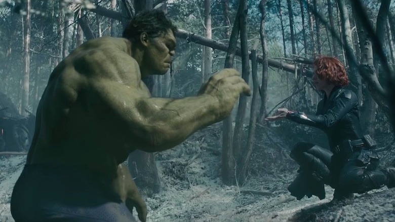 Hulk and Black Widow.