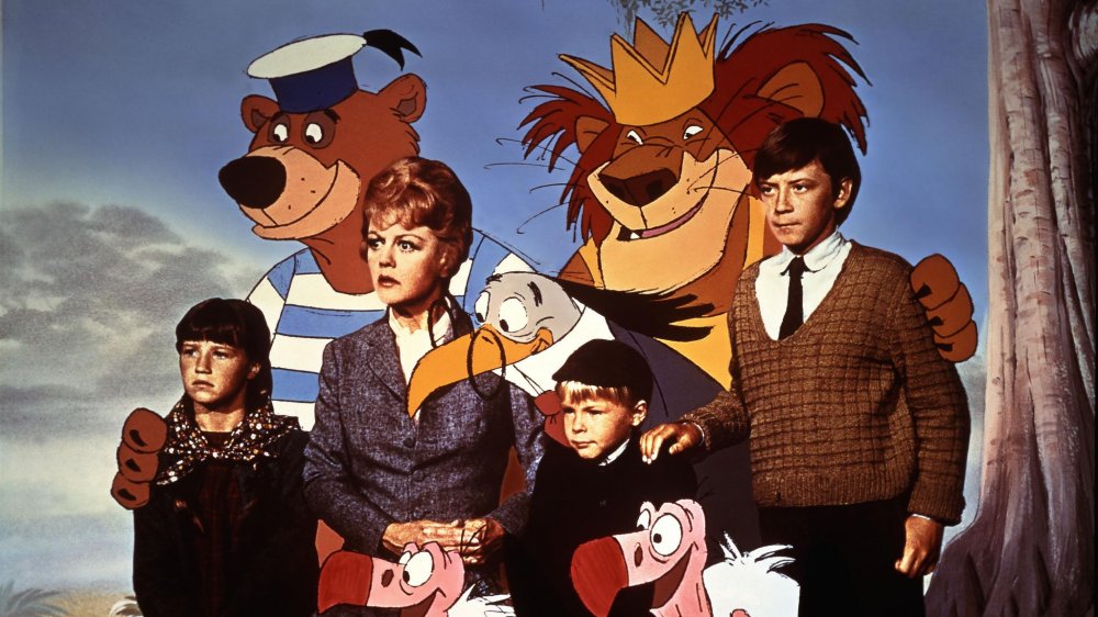 The live and animated cast of Bedknobs and Broomsticks