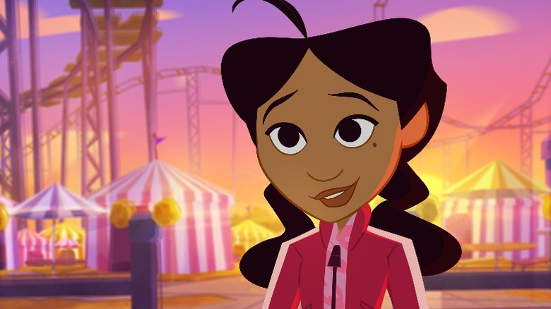 Penny Proud smiling while outside