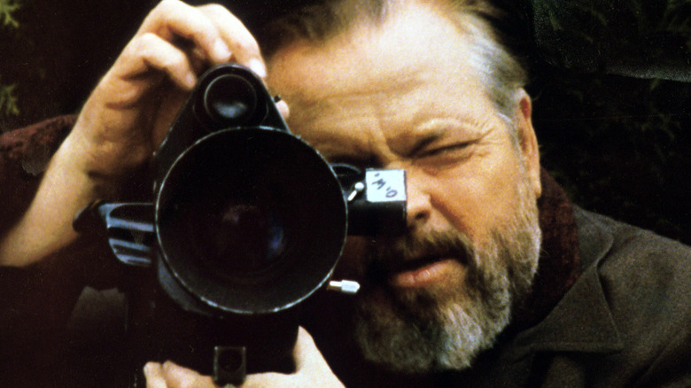Orson Wells on the set of F for Fake