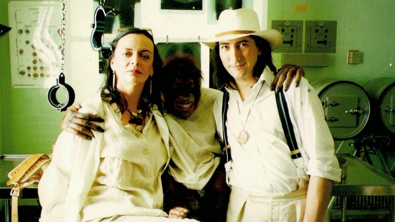 Richard Stanley with woman and beast