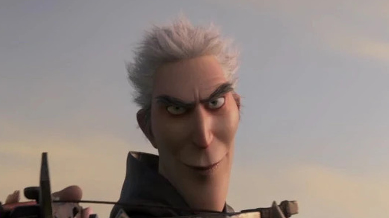 Grimmel looking stern