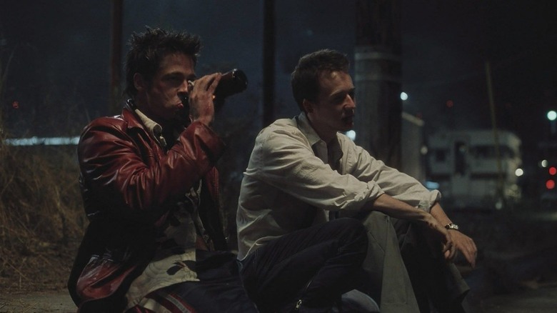 Brad Pitt and Edward Norton in Fight Club