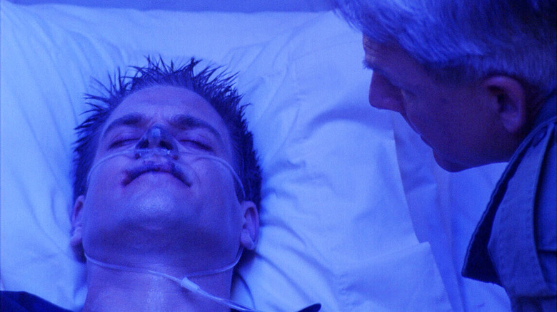 Michael Weatherly and Mark Harmon as Anthony DiNozzo and Leroy Gibbs on NCIS