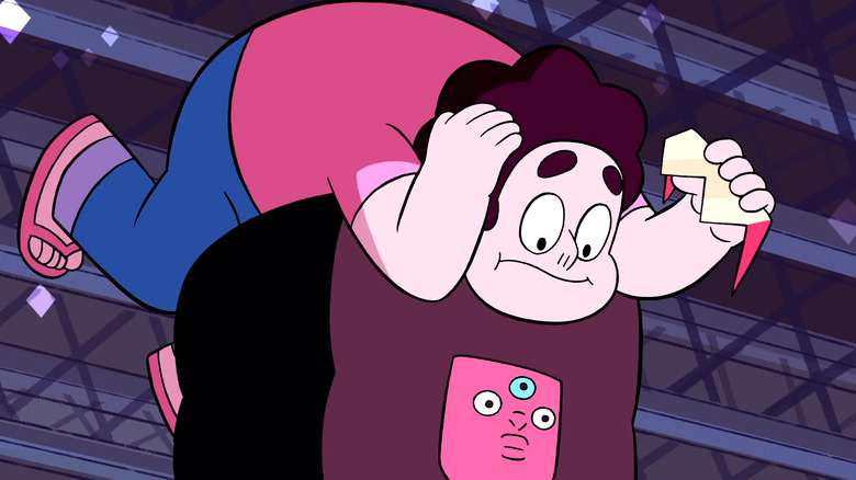 Steven removing Garnet's visor