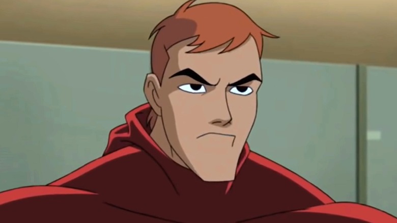 The Flash frowning