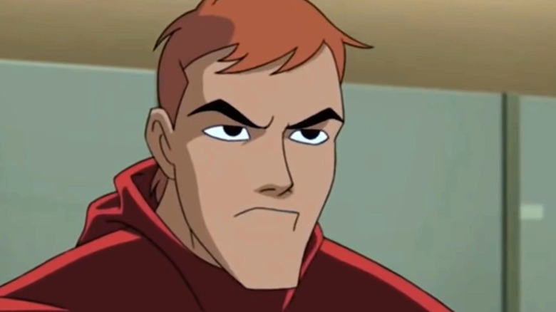 The Flash frowning