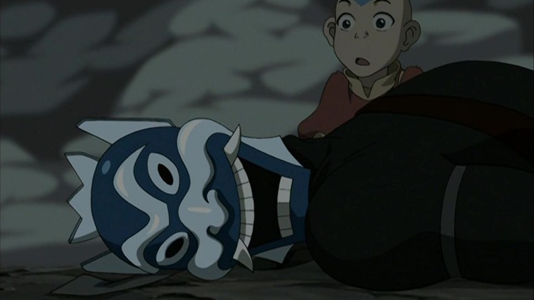 The Blue Spirit and Aang