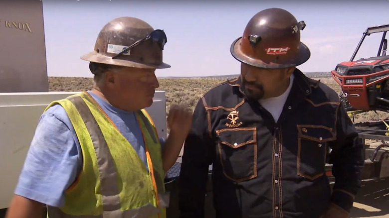 Freddy Dodge and Juan Ibarra get ready to mine