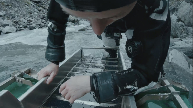 Kayla Johanson Gold Rush White Water checking sluice