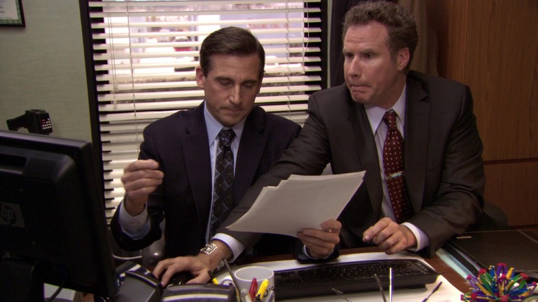 Steve Carell and Will Ferrell in The Office