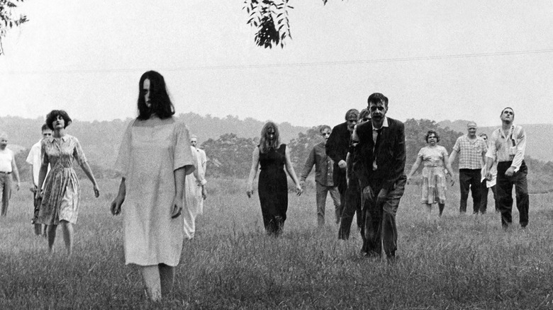 Zombies crossing field