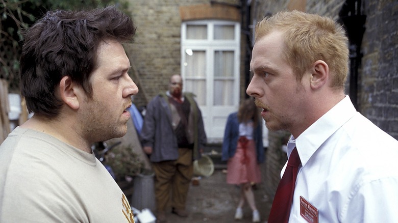 Ed and Shaun stare at each other