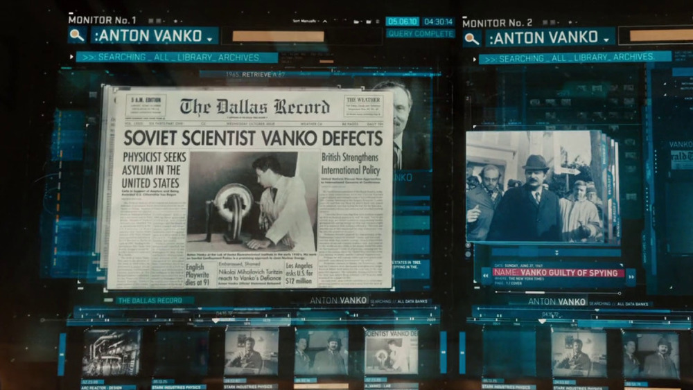Newspaper reporting on Anton Vanko's defection
