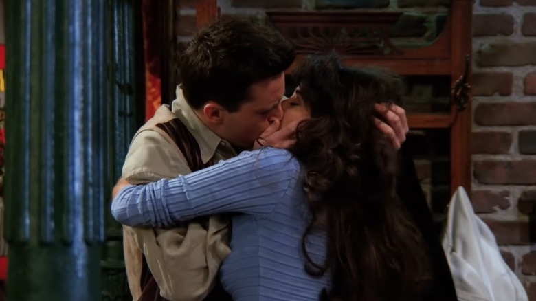 Chandler and Janice kiss