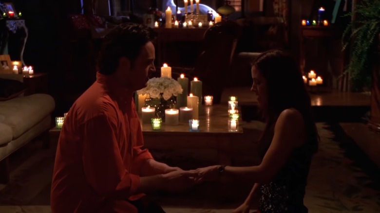 Monica and Chandler kiss