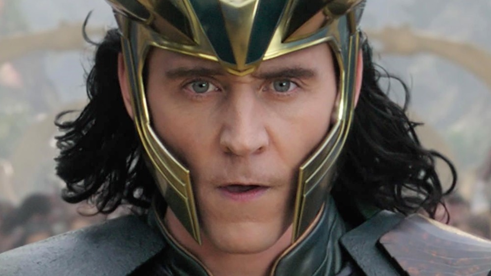 Loki wearing helmet