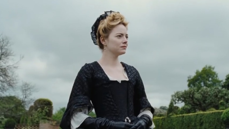 Emma Stone looking into the distance