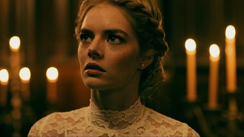 Grace in Ready or Not in wedding dress