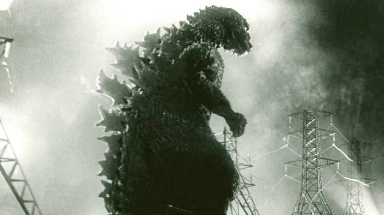 Godzilla among transmission towers