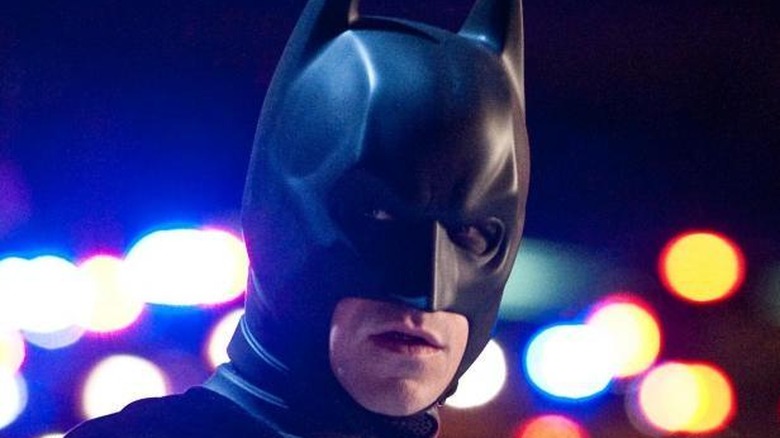 The Dark Knight looking intense