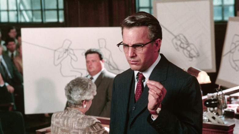 Garrison presenting evidence