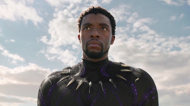 T'Challa wearing Black Panther suit