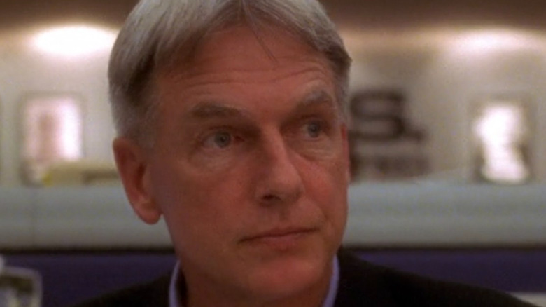 Mark Harmon grimacing