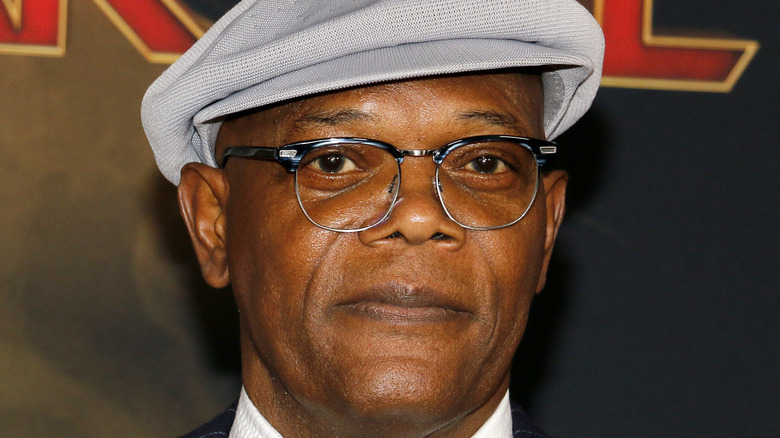 Samuel L. Jackson with glasses and a hat