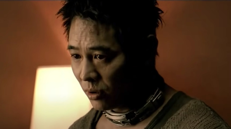 Jet Li in dog collar
