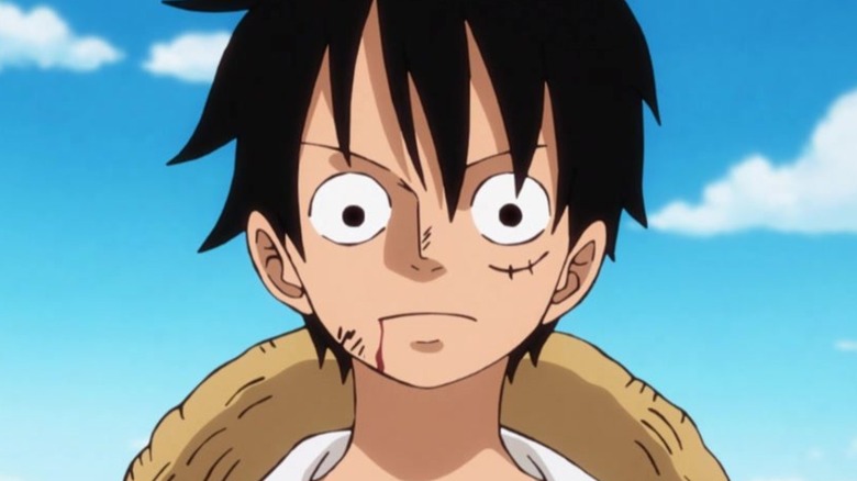 Luffy looks series before drawing swords