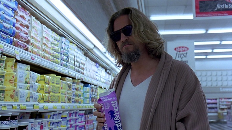 The Dude drinking milk