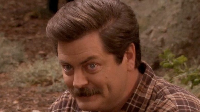 Ron Swanson smiling