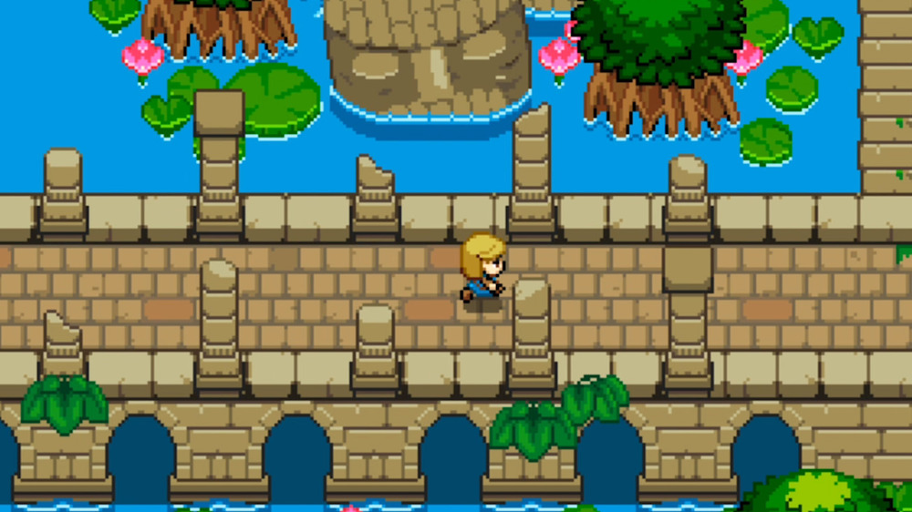 Girl on bridge