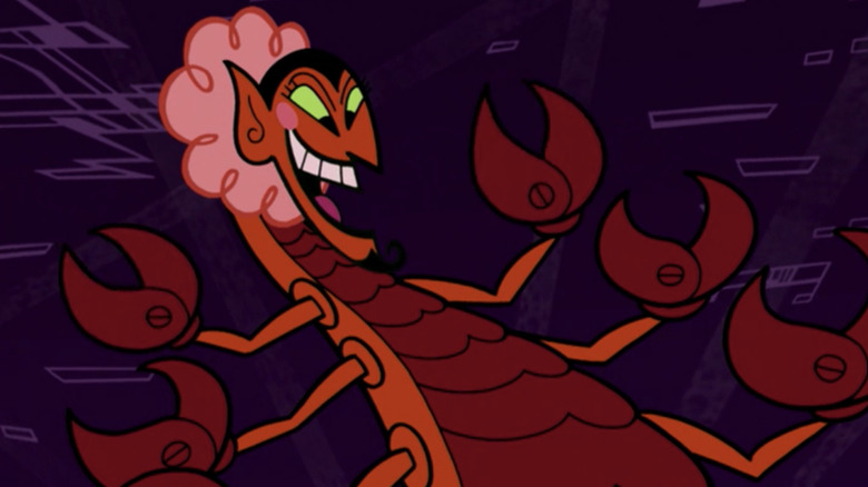 HIM transforms into a giant monster in the Powerpuffs' collective dreamland