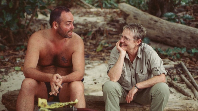 Richard Hatch and Sonja Christopher talking in Survivor