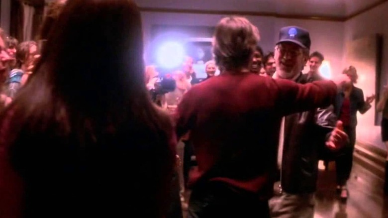 Steven Spielberg hugging Tom Cruise in Vanilla Sky
