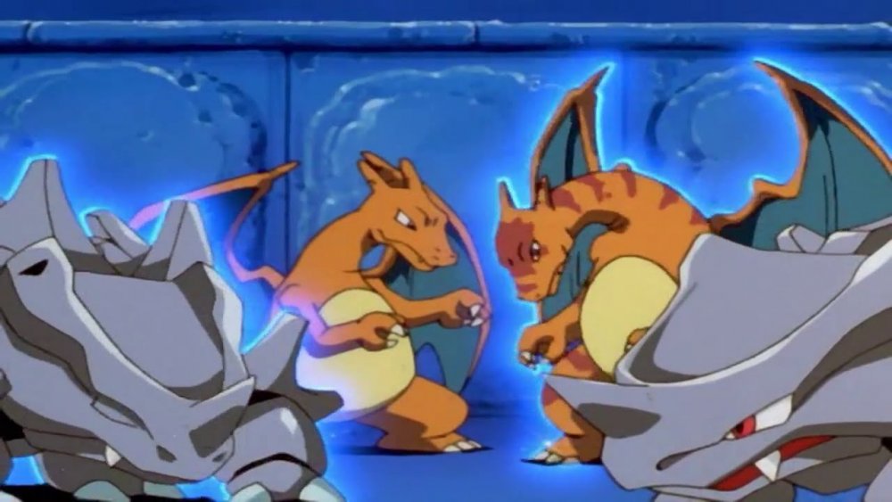 The cloned Pokemon face off in Pokemon: The First Movie