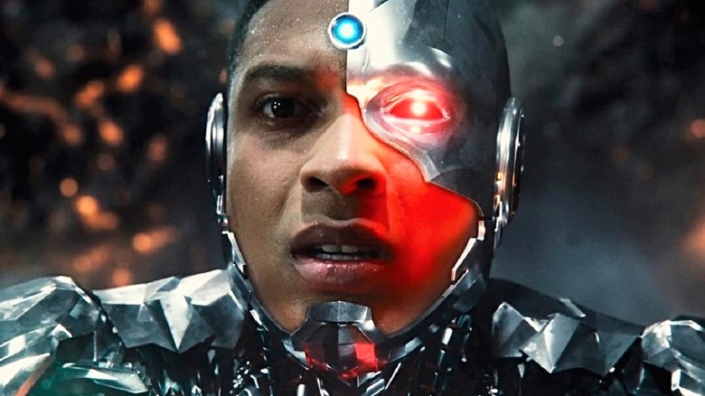 Cyborg with glowing eye