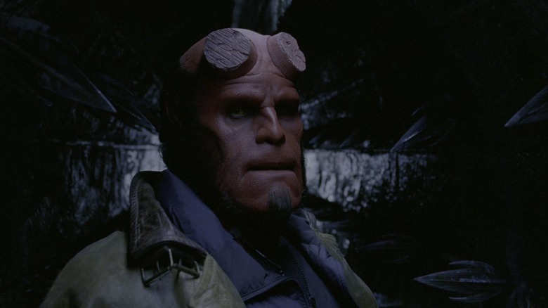 Hellboy glaring