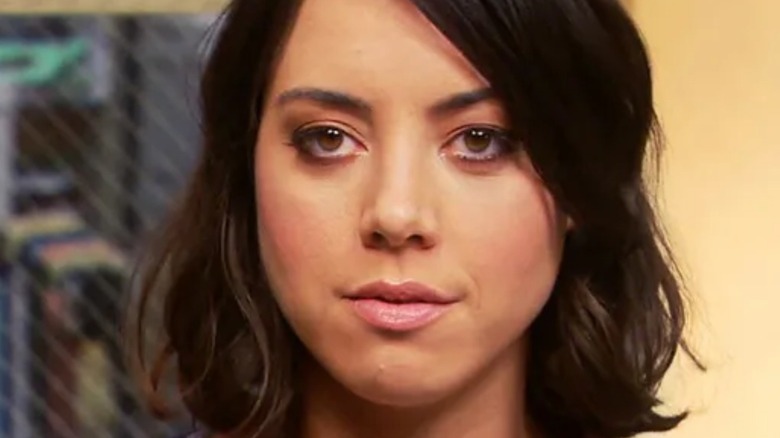 April Ludgate smirking