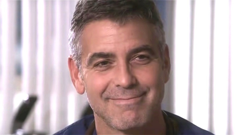 George Clooney being interviewed