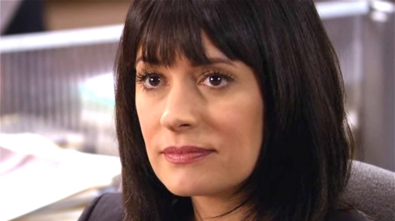 Paget Brewster's Emily Prentiss looking up